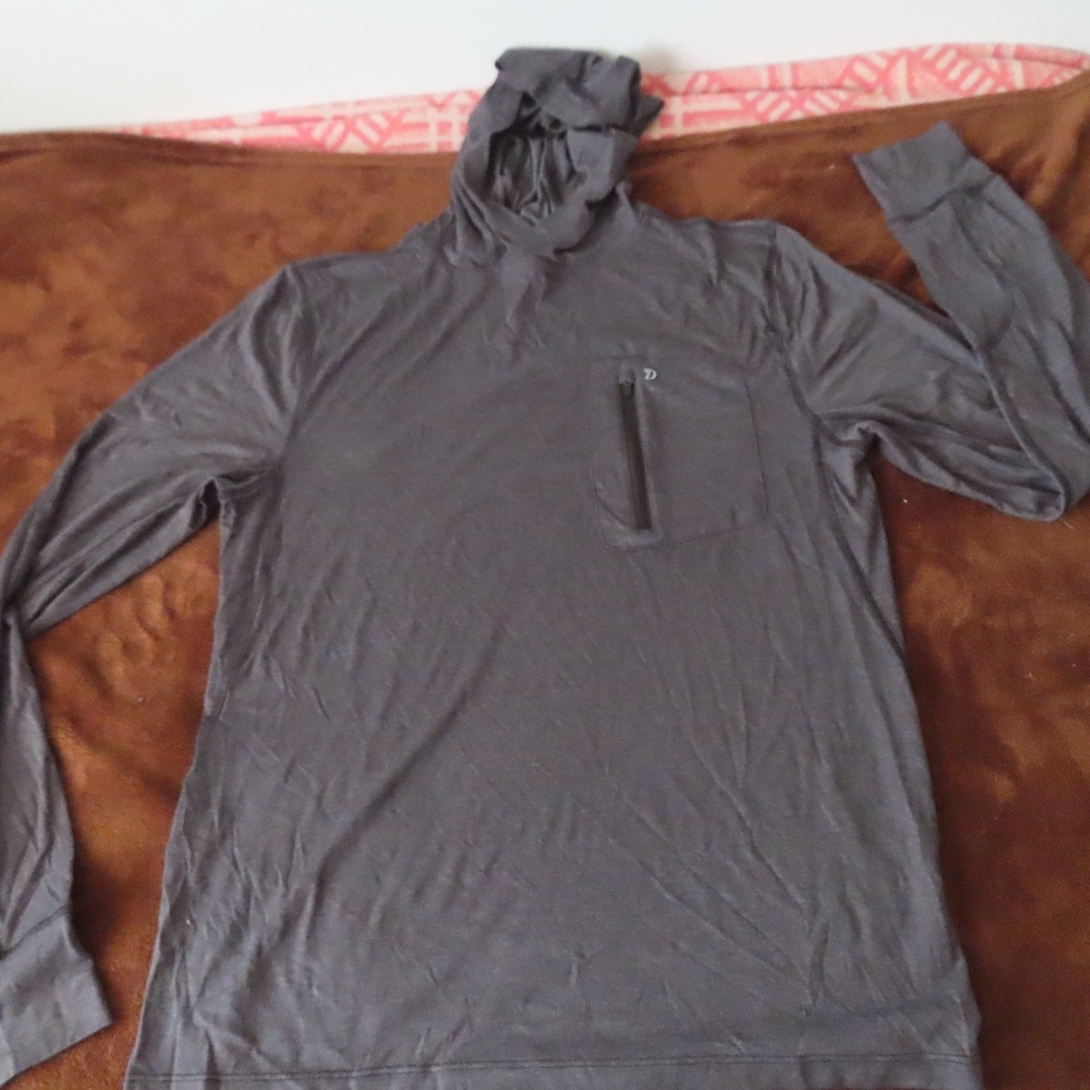 Men's Duck Camp Rockport Hoodie Size S grey Sun Protection